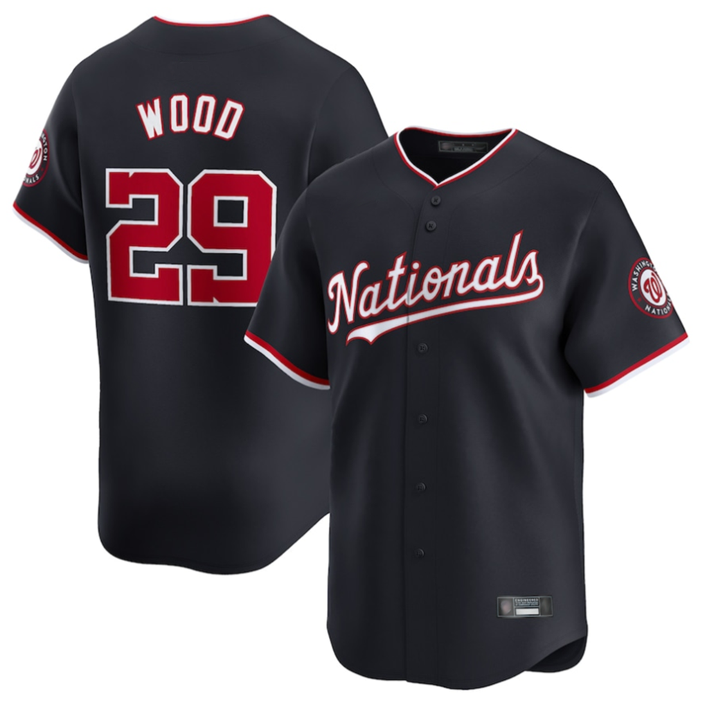 Johmsee W.Nationals #29 James Wood Player Navy Limited Stitched Jerseys