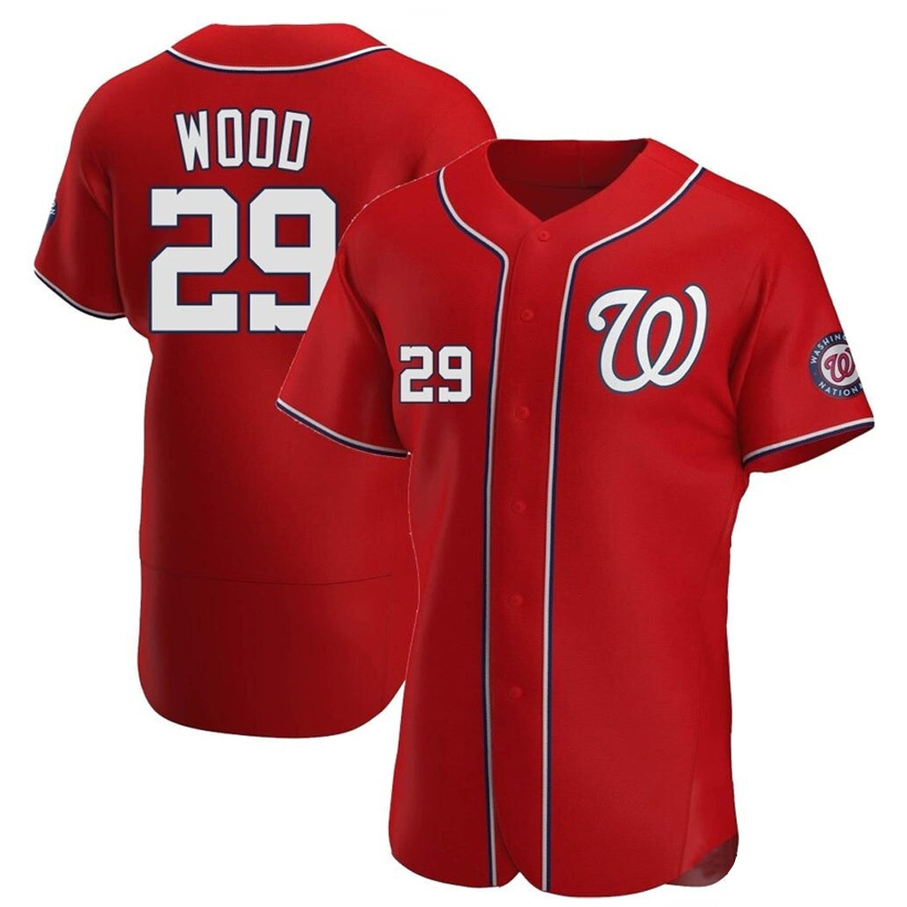 Johmsee W.Nationals #29 James Wood Player Red Alternate Elite Stitched Jerseys