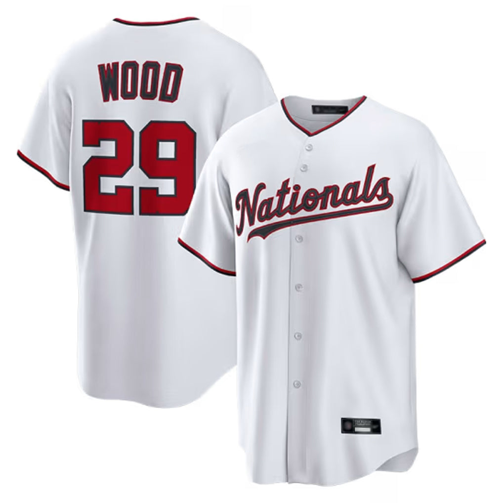 Johmsee W.Nationals #29 James Wood Player White Home Limited Replica Stitched Jerseys