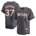 Johmsee W.Nationals #37 Stephen Strasburg Player Gray City Connect Stitched Jerseys