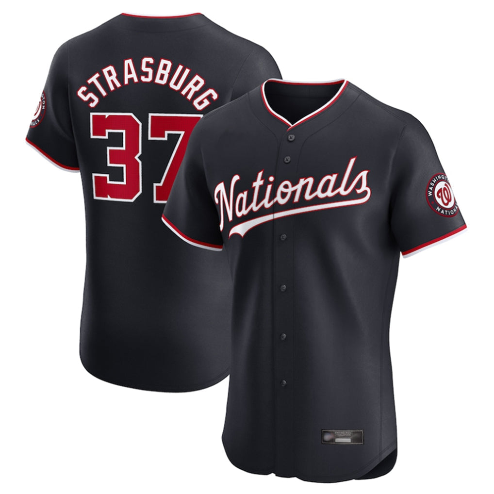 Johmsee W.Nationals #37 Stephen Strasburg Player Navy Elite Stitched Jerseys
