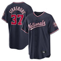 Johmsee W.Nationals #37 Stephen Strasburg Player Navy Replica Stitched Jerseys