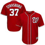 Johmsee W.Nationals #37 Stephen Strasburg Player Red Cool Alternate Player Stitched Jerseys