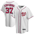 Johmsee W.Nationals #37 Stephen Strasburg Player White Game Stitched Jerseys
