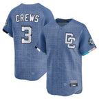 Johmsee W.Nationals #3 Dylan Crews Player Blue Limited City Connect Stitched Jerseys