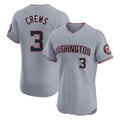 Johmsee W.Nationals #3 Dylan Crews Player Gray City Connect Elite Alternate Stitched Jerseys