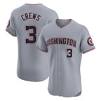 Johmsee W.Nationals #3 Dylan Crews Player Gray City Connect Elite Alternate Stitched Jerseys