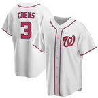 Johmsee W.Nationals #3 Dylan Crews Player White Game Replica Stitched  Jerseys