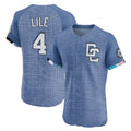 Johmsee W.Nationals #4 Daylen Lile Player Blue City Connect Limited Stitched Jerseys