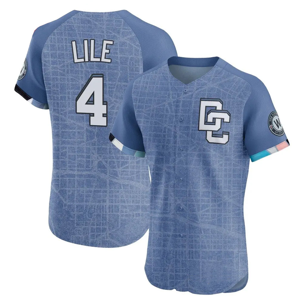 Johmsee W.Nationals #4 Daylen Lile Player Blue City Connect Limited Stitched Jerseys