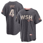 Johmsee W.Nationals #4 Daylen Lile Player Charcoal City Connect Limited Stitched Jerseys