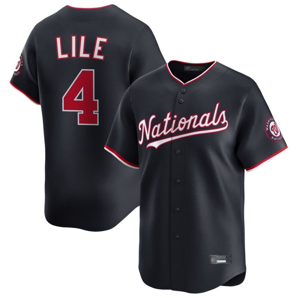 Johmsee W.Nationals #4 Daylen Lile Player Navy Alternate Limited Replica Stitched Jerseys
