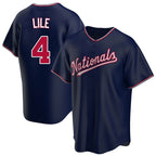 Johmsee W.Nationals #4 Daylen Lile Player Navy Replica Game Stitched Jerseys