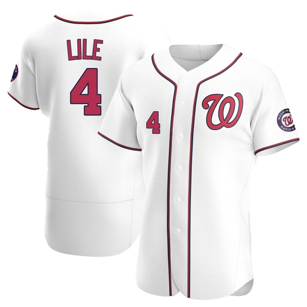 Johmsee W.Nationals #4 Daylen Lile Player White Alternate Elite Stitched Jerseys