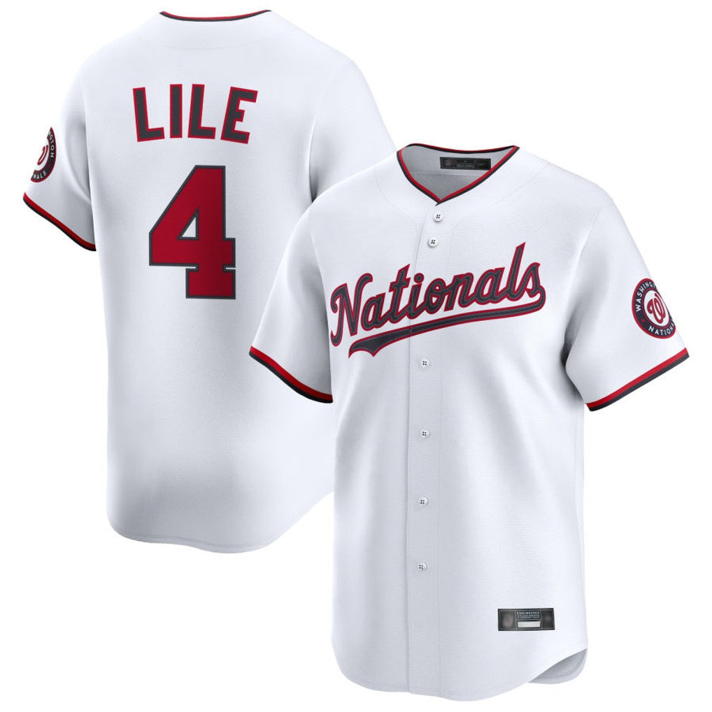 Johmsee W.Nationals #4 Daylen Lile Player White Alternate Limited Replica Stitched Jerseys