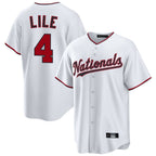 Johmsee W.Nationals #4 Daylen Lile Player White Replica Game Stitched Jerseys