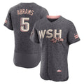 Johmsee W.Nationals #5 CJ Abrams Player Gray City Connect Stitched Jerseys