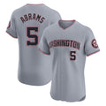 Johmsee W.Nationals #5 CJ Abrams Player Gray Elite Road Replica Stitched Jerseys