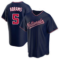 Johmsee W.Nationals #5 CJ Abrams Player Navy Blue Replica Game Stitched Jerseys