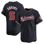 Johmsee W.Nationals #5 CJ Abrams Player Navy Blue Replica Stitched Jerseys