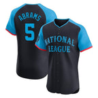 Johmsee W.Nationals #5 CJ Abrams Player Navy Elite National League All-Star Game Stitched Jerseys