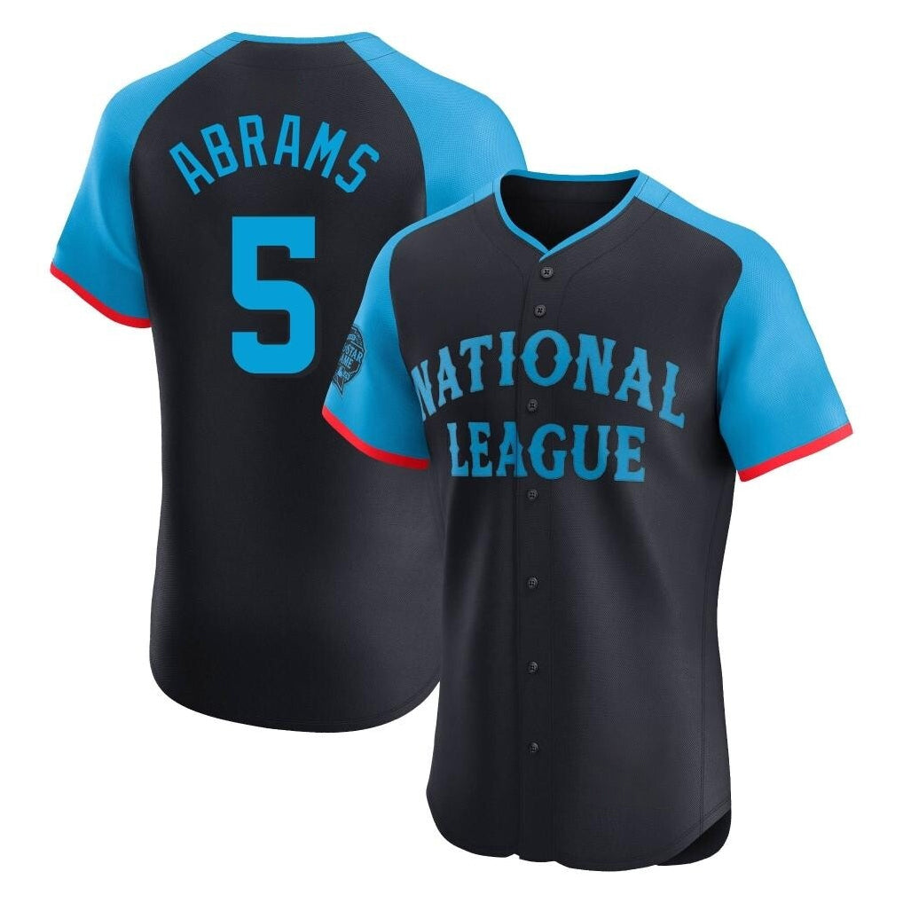 Johmsee W.Nationals #5 CJ Abrams Player Navy Elite National League All-Star Game Stitched Jerseys