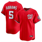 Johmsee W.Nationals #5 CJ Abrams Player Red Limited Stitched Jerseys