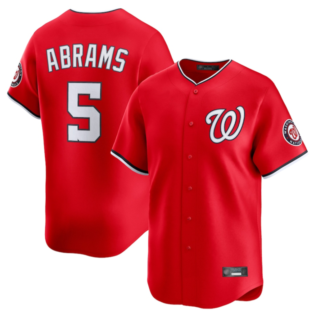 Johmsee W.Nationals #5 CJ Abrams Player Red Limited Stitched Jerseys
