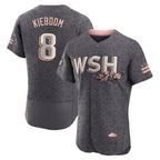 Johmsee W.Nationals #8 Carter Kieboom Player Gray City Connect Limited Stitched Jerseys