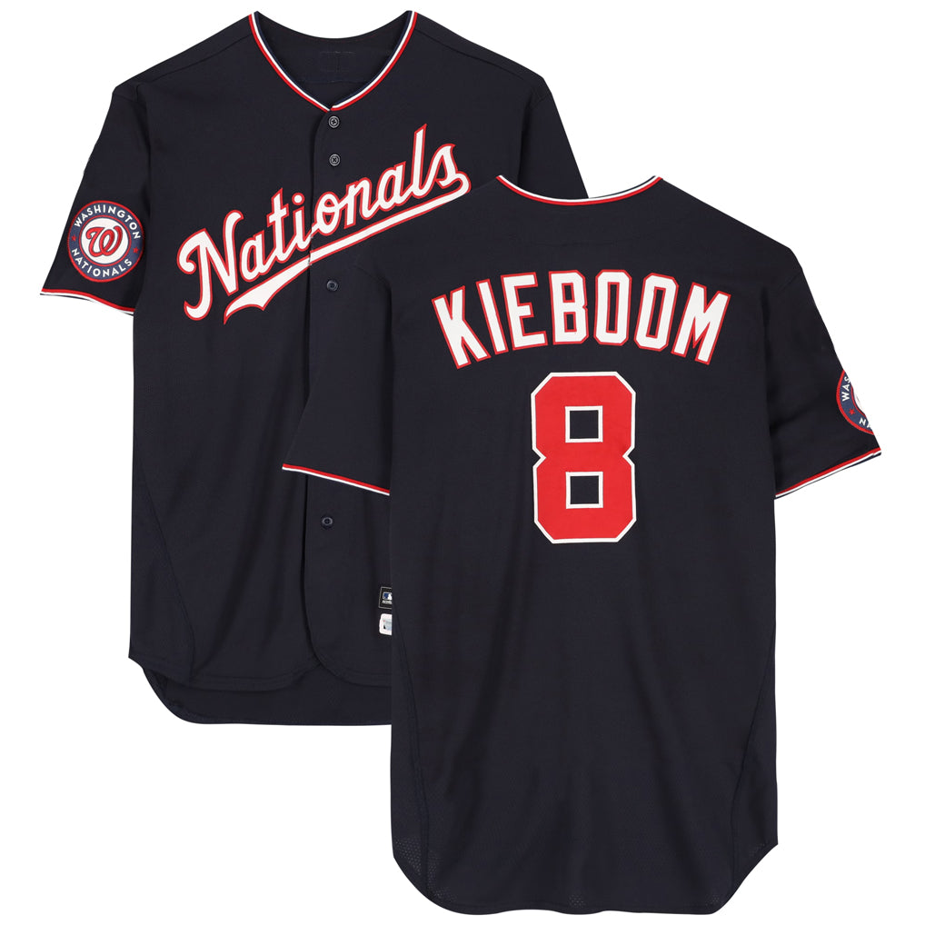 Johmsee W.Nationals #8 Carter Kieboom Player Navy Home Game Stitched Jerseys