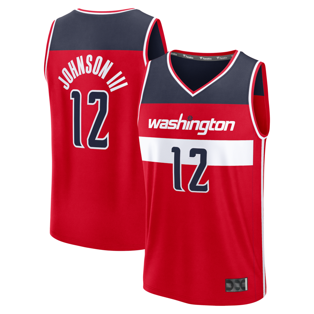 Johmsee W.Wizards #12 Tre Johnson III Red Fast Break Replica Jerseys - Icon Edition