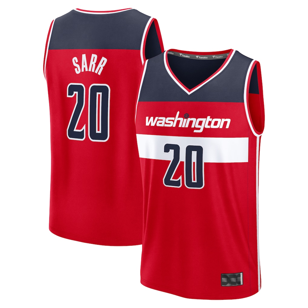 Johmsee W.Wizards #20 Alex Sarr Red Fast Break Replica Jerseys - Icon Edition