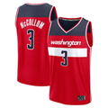 Johmsee W.Wizards #3 CJ McCollum Red Fast Break Replica Player Jerseys - Icon Edition