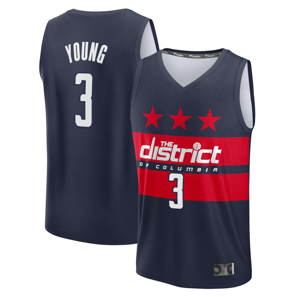 Johmsee W.Wizards #3 Trae Young Navy Fast Break - Statement Edition