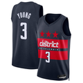 Johmsee W.Wizards #3 Trae Young Navy Swingman Jerseys - Statement Edition