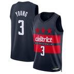 Johmsee W.Wizards #3 Trae Young Navy Swingman Jerseys - Statement Edition