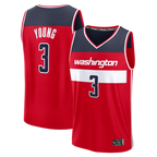 Johmsee W.Wizards #3 Trae Young Red Fast Break Jerseys - Icon Edition