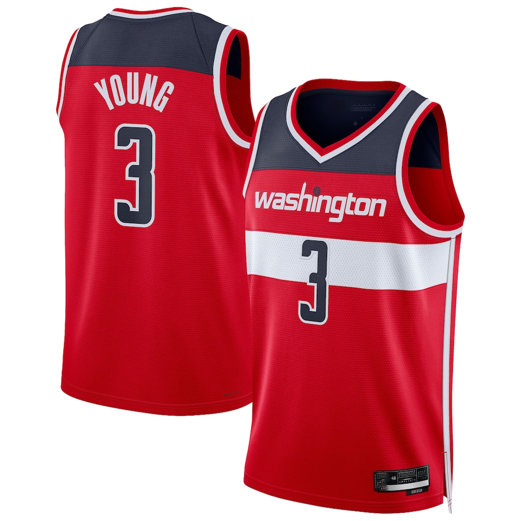 Johmsee W.Wizards #3 Trae Young Red Swingman Jerseys - Icon Edition