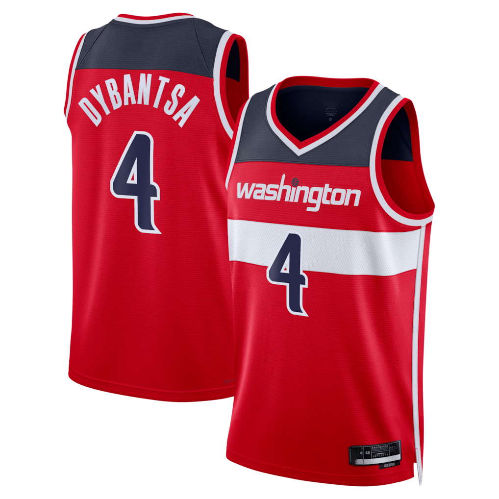 Johmsee W.Wizards #4 AJ Dybantsa Red 2026 Draft Swingman Jerseys - Icon Edition