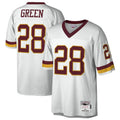Johmsee Washington Football Team #28 Darrell Green Mitchell & Ness White Legacy Replica Stitched Jersey