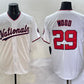 Washington Nationals #29 James Wood White Home Limited Stitched Baseball Jersey