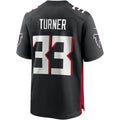 Johmsee A.Falcons #33 Michael Turner Black Game Retired Player Jersey