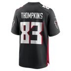 Johmsee A.Falcons #83 Deven Thompkins Black Team Game Jersey