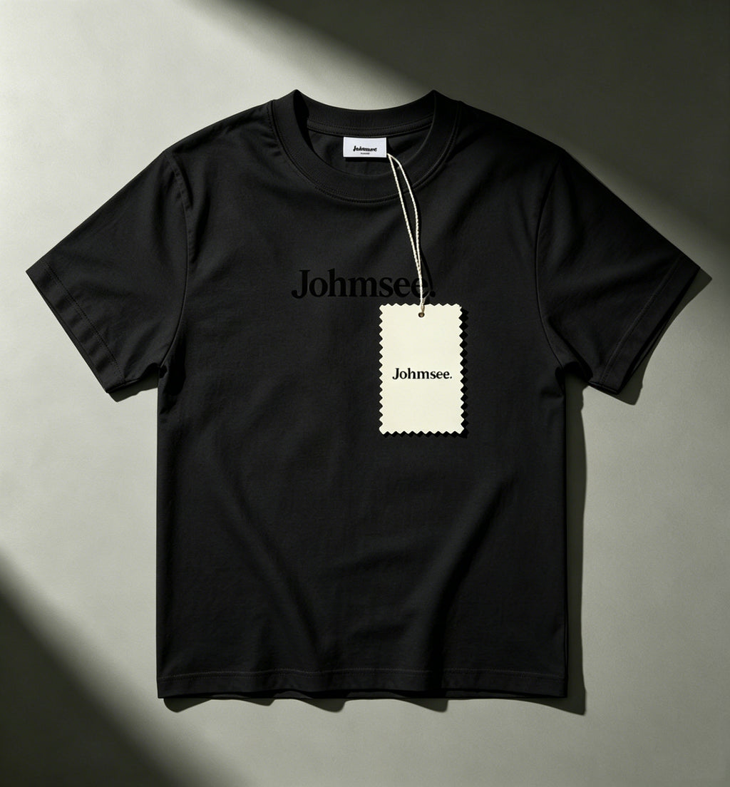 Johmsee Classic Logo Black T-shirt