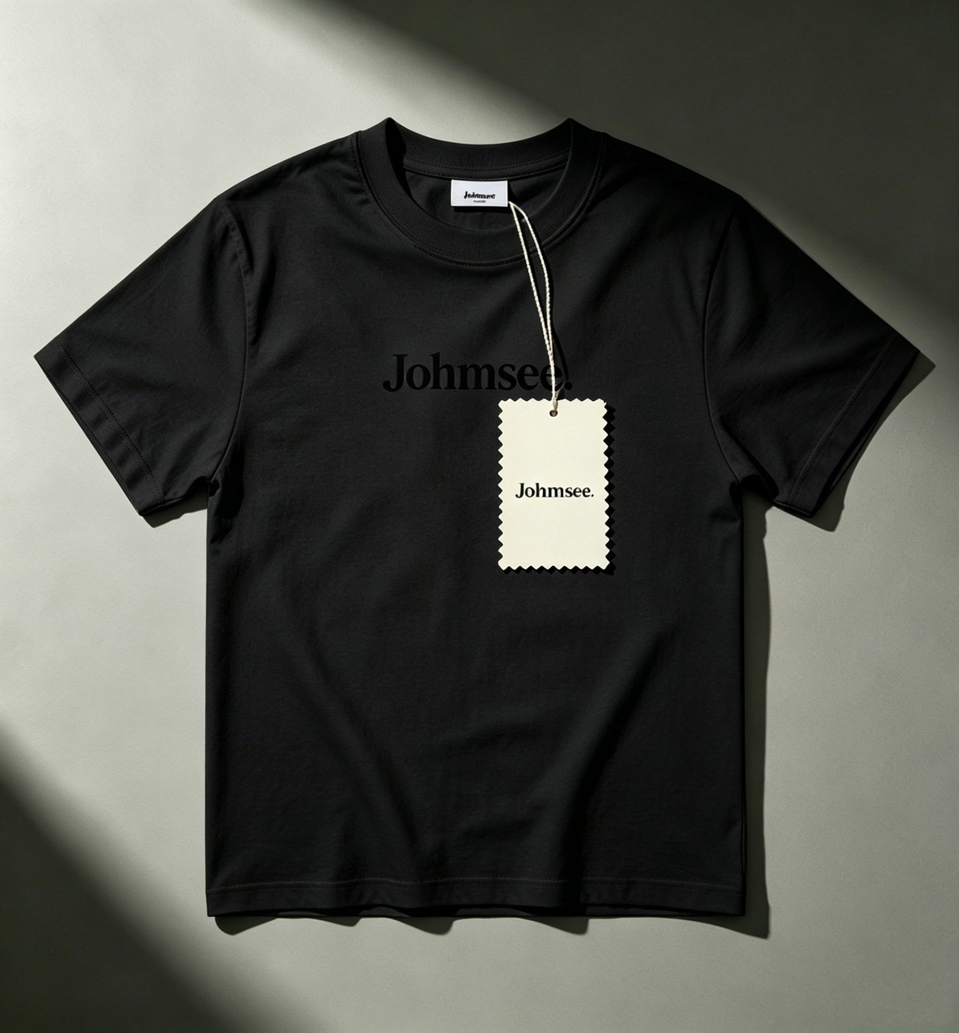 Johmsee Classic Logo Black T-shirt