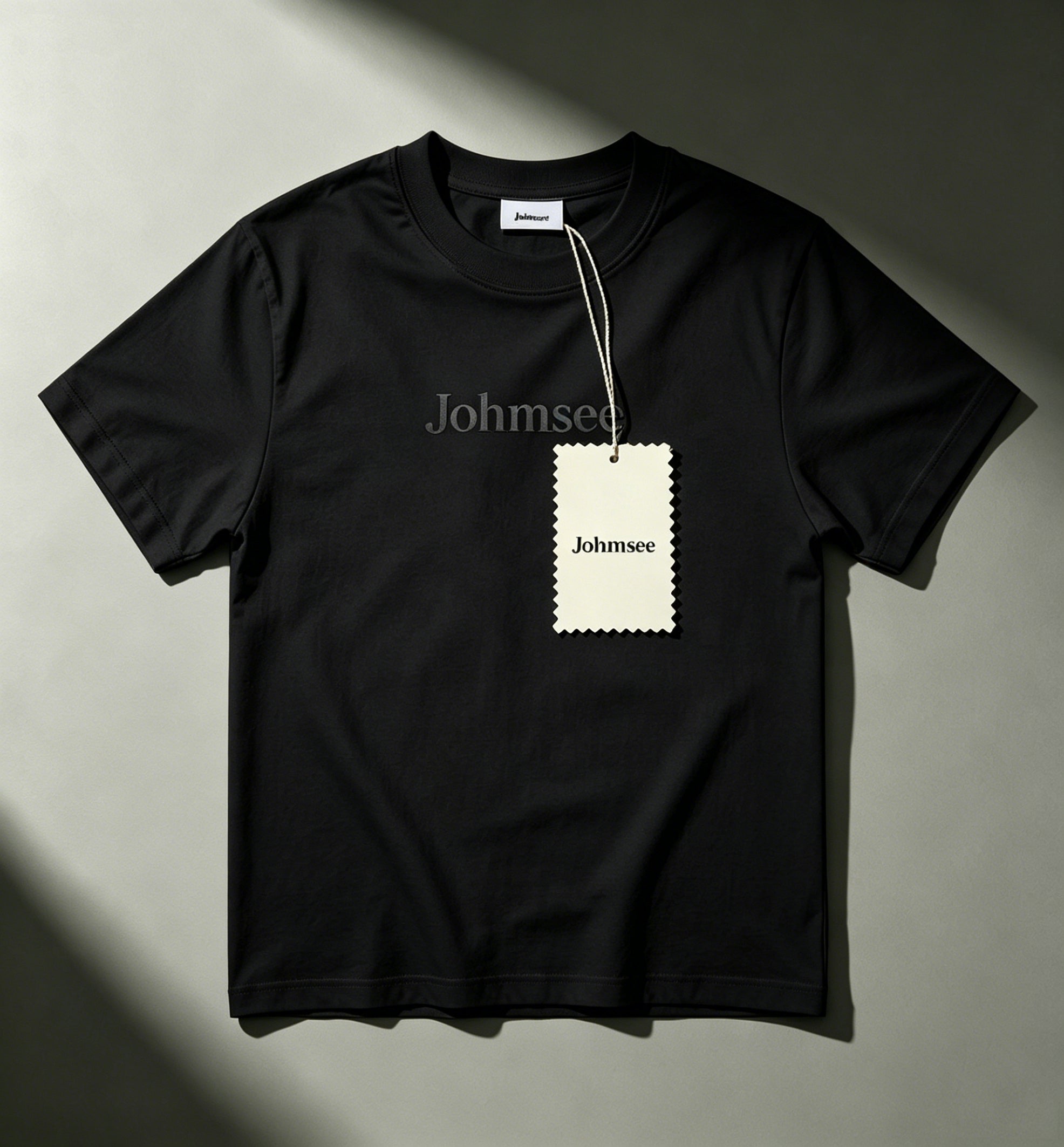 Johmsee Classic Black T-shirt Cheap Jerseys, 100% Pure Cotton Breathable Sweat-Wicking Soft, Comfortable Skin-Friendly Short Sleeve Basic Jerseys for Daily Wear
