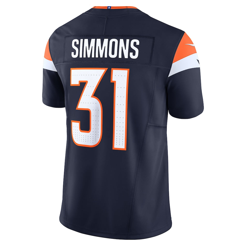 Johmsee D.Broncos #31 Justin Simmons Navy Vapor F.U.S.E. Limited Jersey