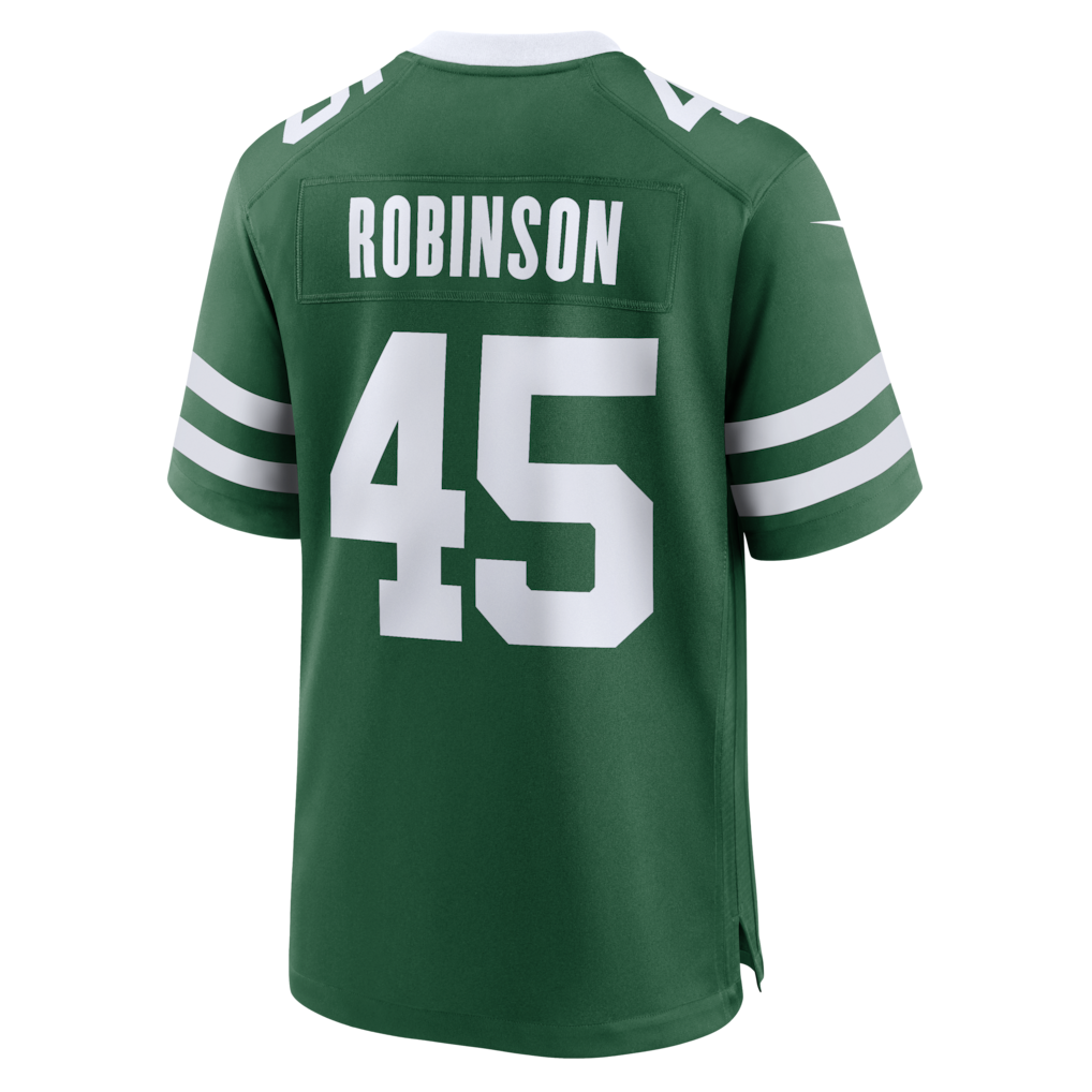 Johmsee NY.Jets #45 Mark Robinson Legacy Green Team Game Jersey