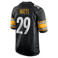 Johmsee P.Steelers #29 Ryan Watts Black Game Jersey