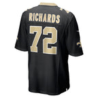 Johmsee NO.Saints #72 Asim Richards Black Team Game Jersey